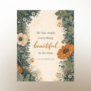 DDS Art Print, 8x10, Bible Verse, Paper Print, Unframed, Craftsman Series